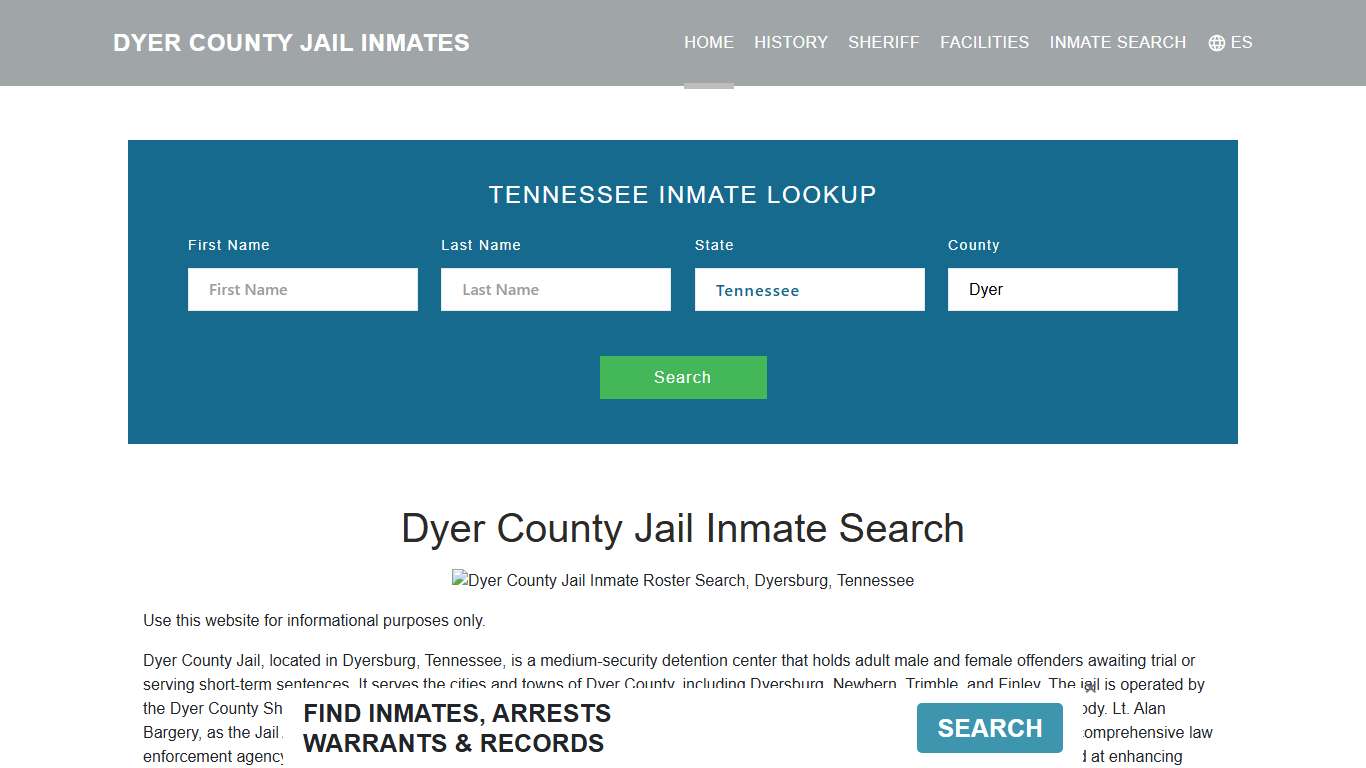 Dyer County Jail Inmate Roster Lookup, Dyersburg, TN